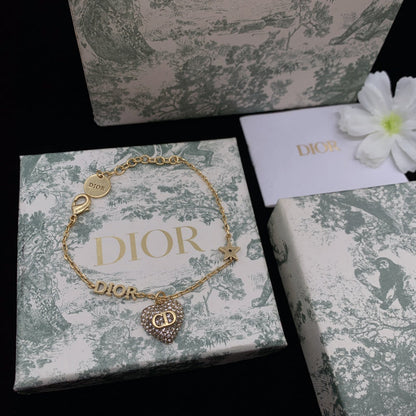 DIB55 New Women's Fashion Gilded Bracelet Necklace Jewelry Set