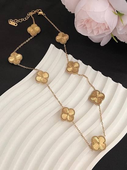 X538  Necklace 316L steel plating gold Jewelry