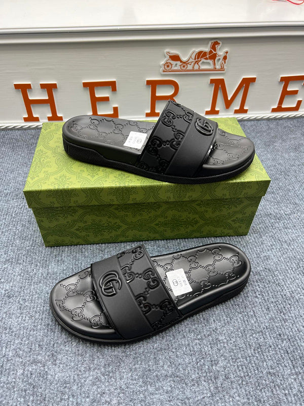 YGS09 Man Leather Slippers 38-45 Shoes with Box