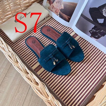 MJLS8 Leather Women Slipper Size 35-41 Shoes with box