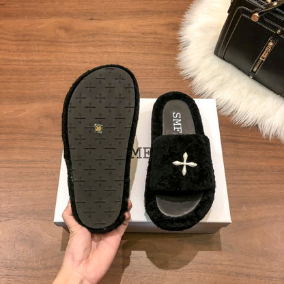 MSS2 Leather slippers Women shoes 35-40 With box