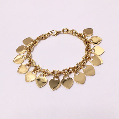 TB47 Bracelet 316L steel plating gold Bangle Jewelry