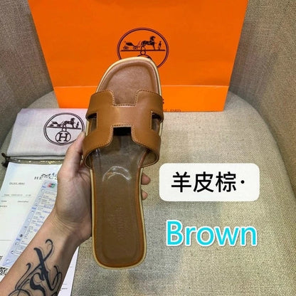 MHS5 36-40 no invoice H leather High quality slippers