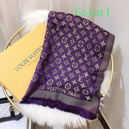 LSC2 Silk cotton 70-180CM scarf Can choose box