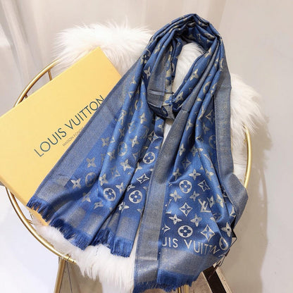 LSC2 Silk cotton 70-180CM scarf Can choose box