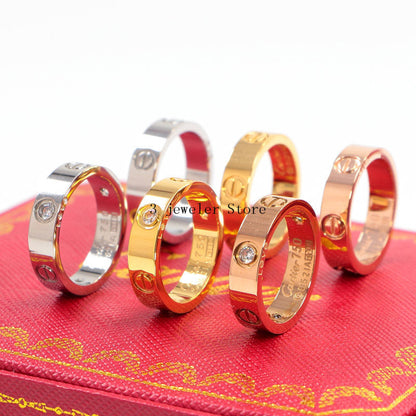 CAR23 Classic LOVE 6MM ring for lover  Jewelry