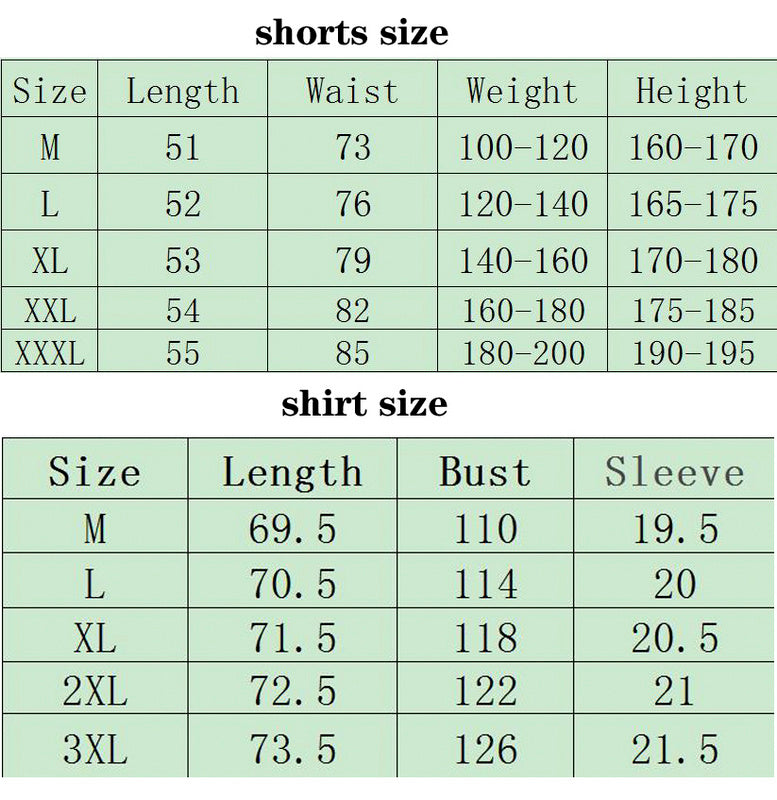 VEC9 New Fashion Summer Suit Short Sleeve Shirt Shorts