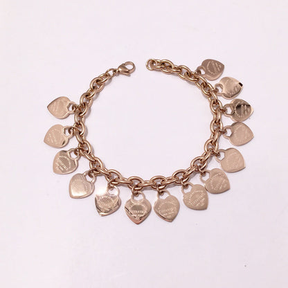 TB47 Bracelet 316L steel plating gold Bangle Jewelry