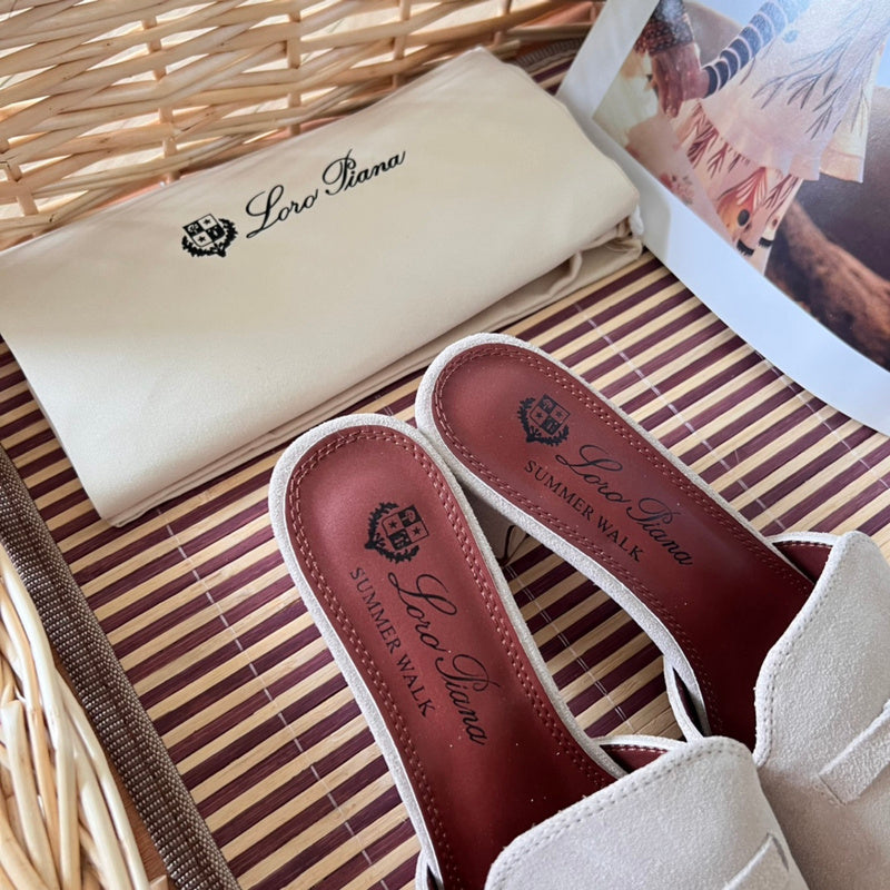 MJLS11 Leather Women Slipper Size 35-41 Shoes with box