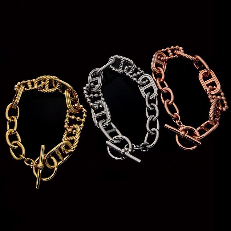 HB02    Men's pig nose letter bracelet jewelry