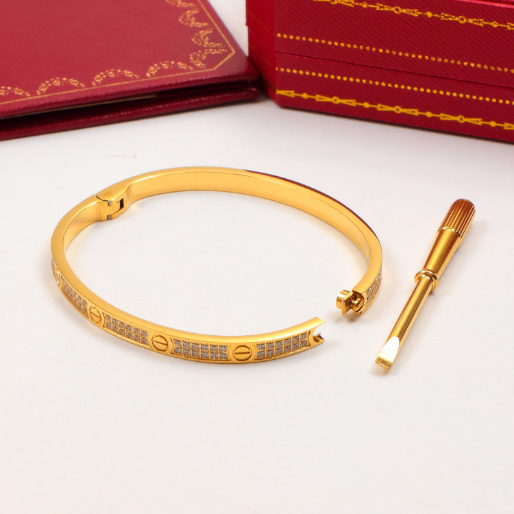 CAB46 316L steel and 18K gold plated  brand Bracelet  bangle jewelry bangle for gift