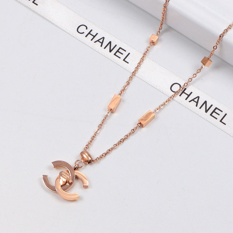 CHN11 Necklace 316L steel plating gold gift silver/Gold/rose necklaces Jewelry