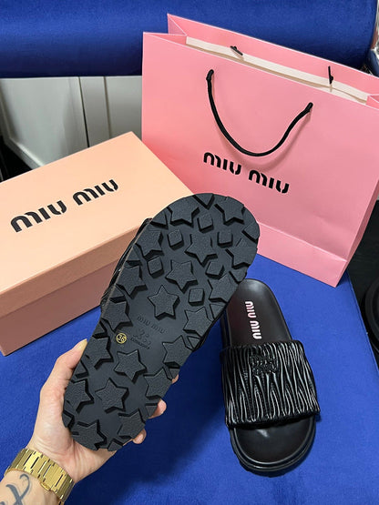 MJMS0 Women slipper Leather Shoes 35-40 with box