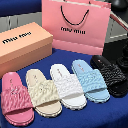 MJMS0 Women slipper Leather Shoes 35-40 with box