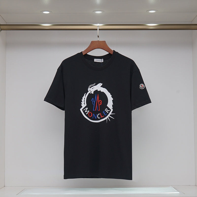 MOC05  New  Men's and women's letter embroidery short-sleeved T-shirt clothing