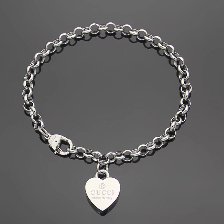 GB03  Heart shaped letter bracelet jewelry