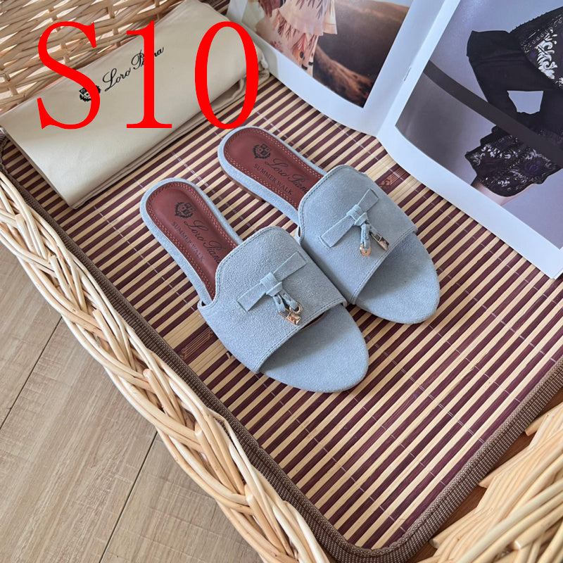 MJLS8 Leather Women Slipper Size 35-41 Shoes with box