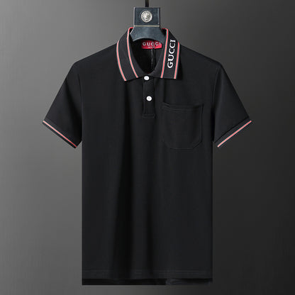 GUC059 Men's short sleeved lapel polo shirt clothing