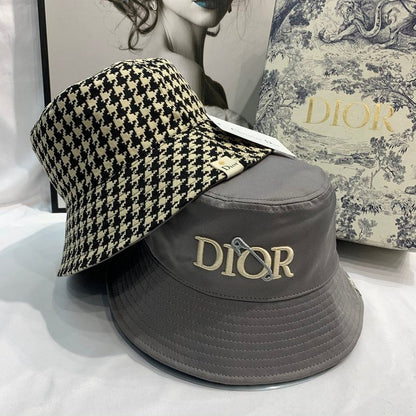 DIH11  New double-sided fisherman hat, wild houndstooth