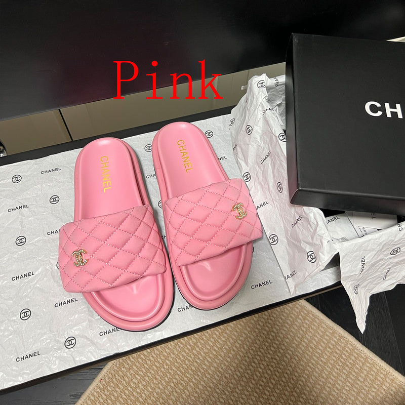 MJCS0 Leather slippers Women shoes 35-45 With box