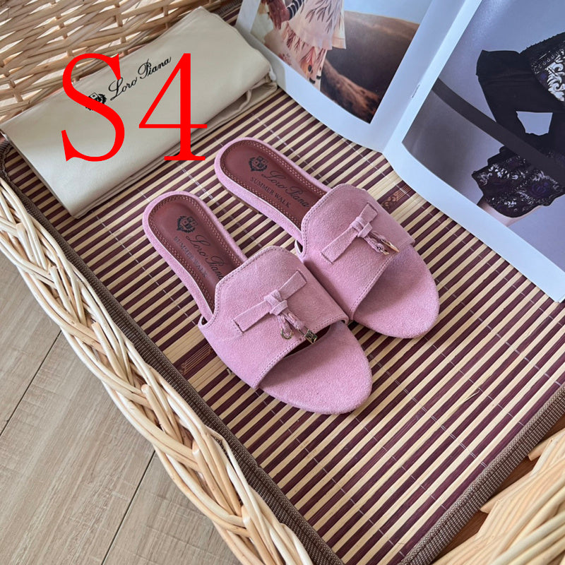 MJLS8 Leather Women Slipper Size 35-41 Shoes with box