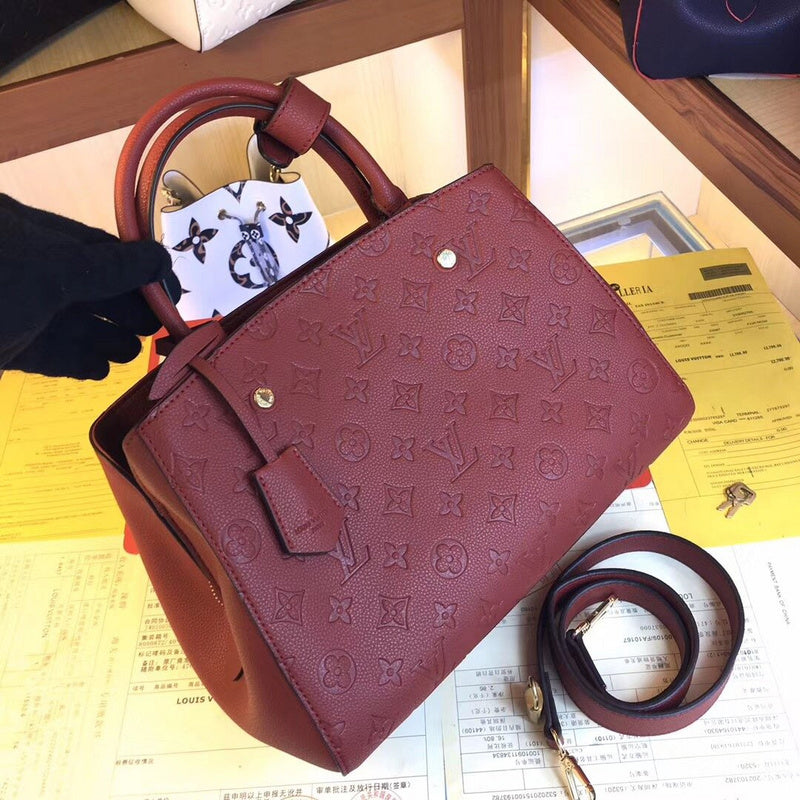 LLP48 High-quality leather bag women handbag 33X23X15cm fashion bag