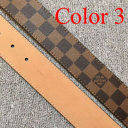 LVBL1 wide 3.8cm real leather women Belt with packing