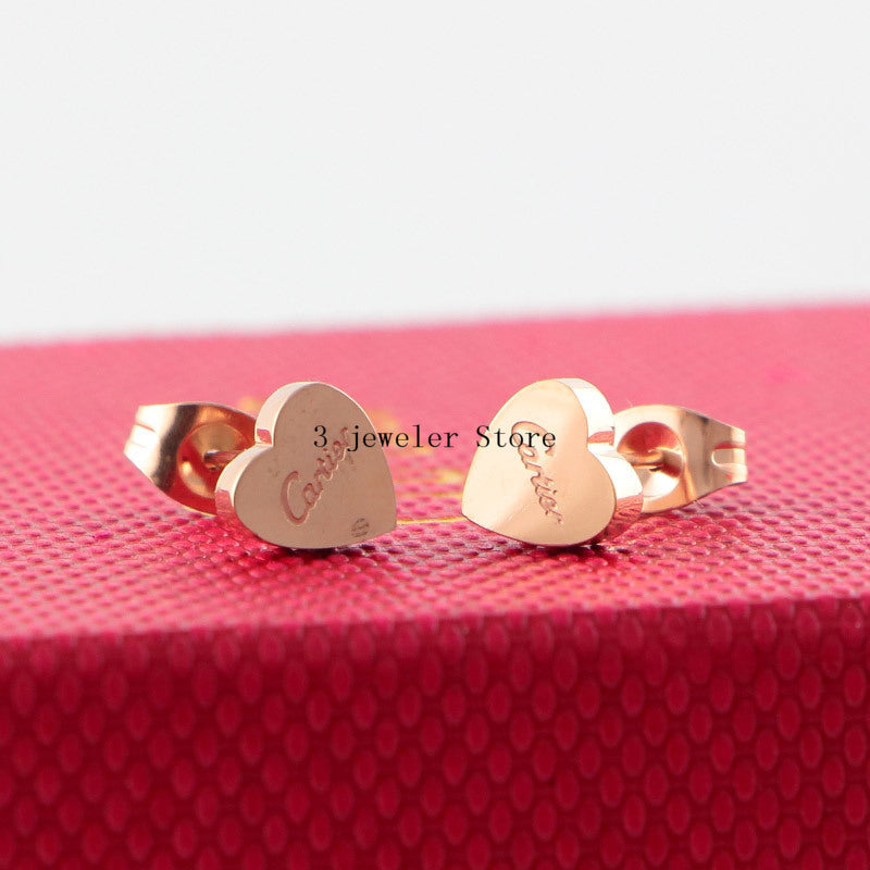 CAE6 High quality 316L steel Gold Plated earring studs for women jewelry