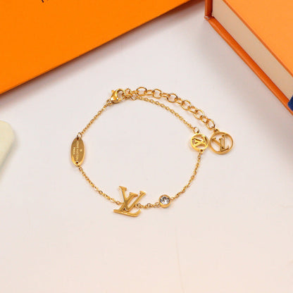 LVB86 316L steel gold plated bracelet   Jewelry