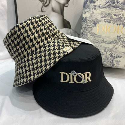 DIH11  New double-sided fisherman hat, wild houndstooth