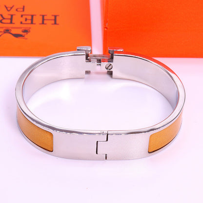 HB37 Bracelet 316L steel plating gold high quality bangles for Men size  gift jewelry  size 19