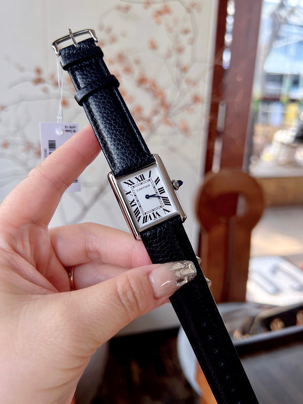 CW5  Couple's lychee print belt watch