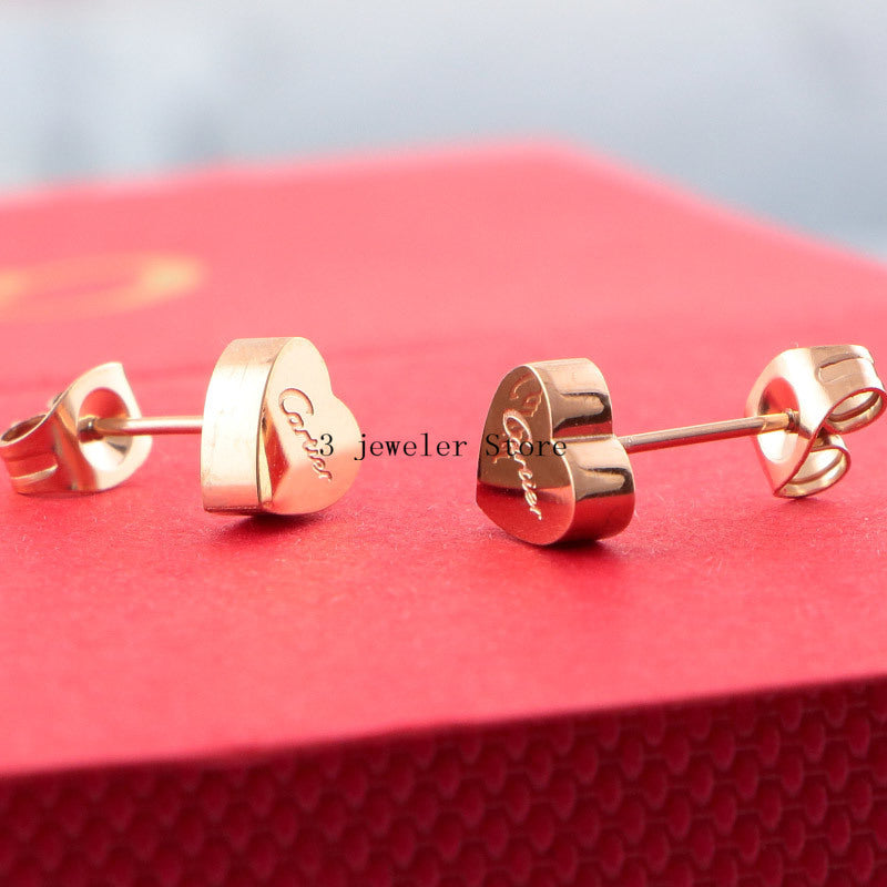 CAE6 High quality 316L steel Gold Plated earring studs for women jewelry