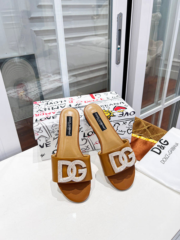 DGS2 Slippers Women Leather shoes 35-42 With box