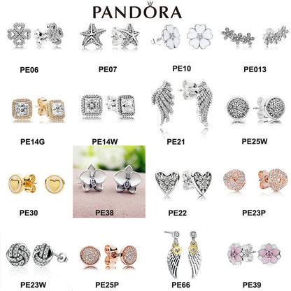 PDE100 pandora s925 Sterling Silver Earrings 1:1 Quality for women