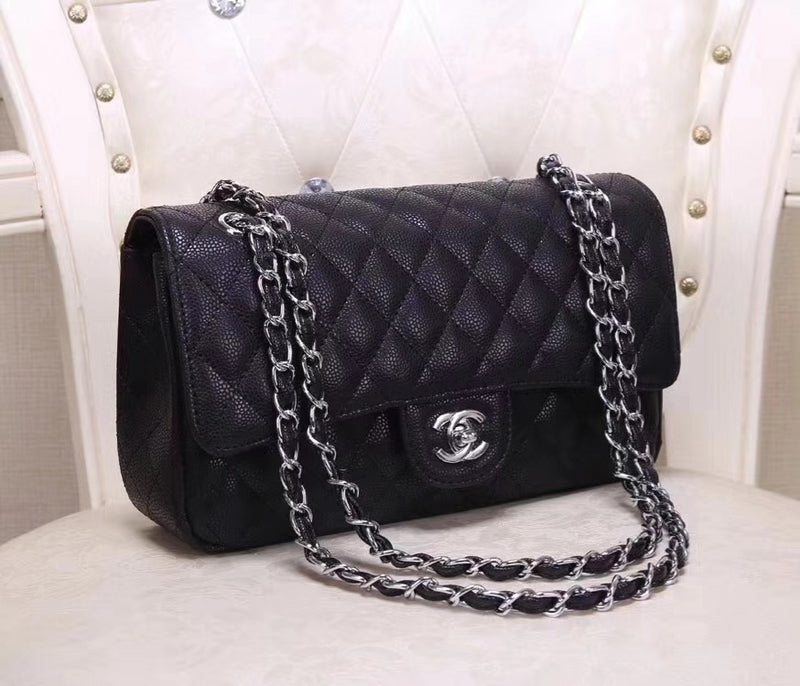 CHP1 Fashion leather C black women's bag 25.5X14.5X7cm