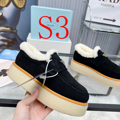 BPS14 Wool Women 35-42 Leather Shoes with box