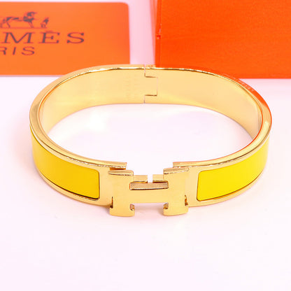 HB37 Bracelet 316L steel plating gold high quality bangles for women wonderful gift jewelry  size 17