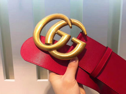 GCBL28 Brand wide 7.0cm total length 95-125cm Belt wonderful winder High Quality fashion gold buckle Belt