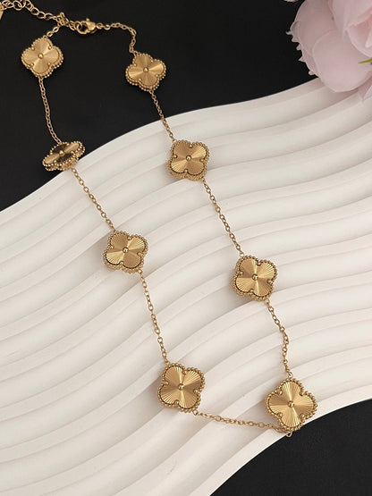 X538  Necklace 316L steel plating gold Jewelry