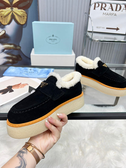 BPS14 Wool Women 35-42 Leather Shoes with box