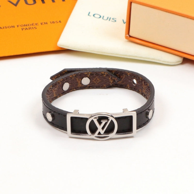 LVB110 Belt titanium steel bracelet couple, hollow three-dimensional alphabet with bracelet   Jewelry