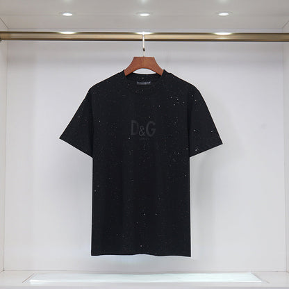 DGC02  New  Men's and women's letter embroidery short-sleeved T-shirt clothing