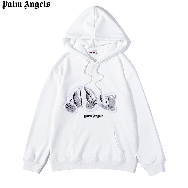 MYC2  Men's and women's palm angel grey towel embroidered broken head teddy bear hooded sweater