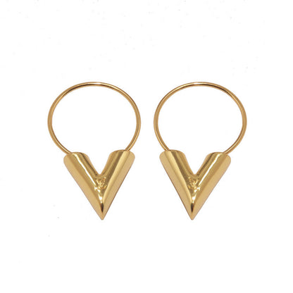 LVE11 Classic Ring Earrings for women 316L steel and gold plated top quality   Jewelry