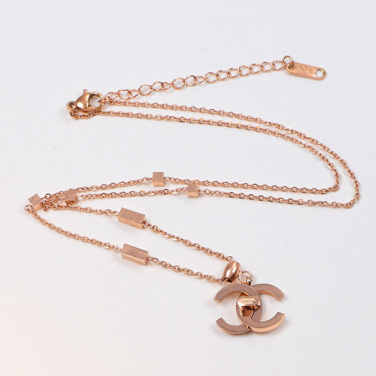 CHN11 Necklace 316L steel plating gold gift silver/Gold/rose necklaces Jewelry