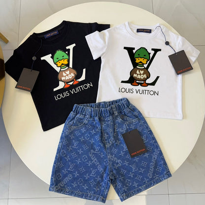 TLVC7  Boys Baby T-shirt +shorts Suit Children's Clothing Kids Summer Clothing