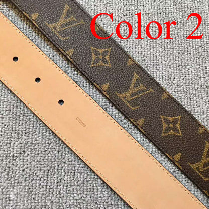 LVBL1 wide 3.8cm real leather women Belt with packing