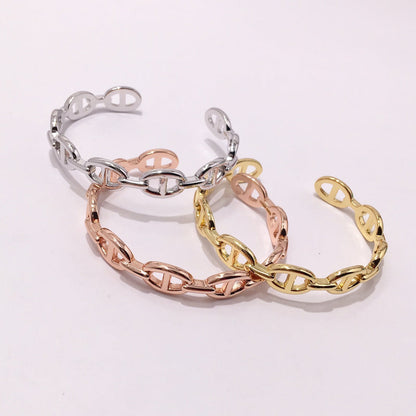 HB45 Bracelet 316L steel plating gold Bangle Jewelry