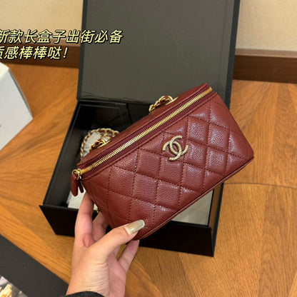 ACP8 Leather Bag 17-11CM Cosmetic Bag with box